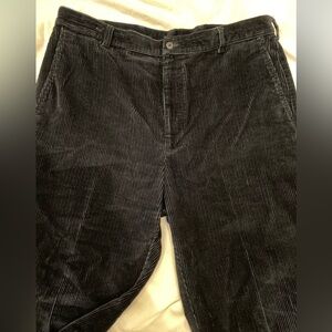 Jos A Bank Corduroy Pants 38x32 Flat Front Navy Cords Preppy Country Office
